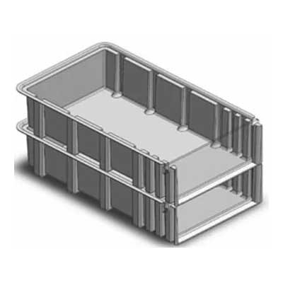 Illustrated example of Hurst custom vacuum-formed vial loading trays