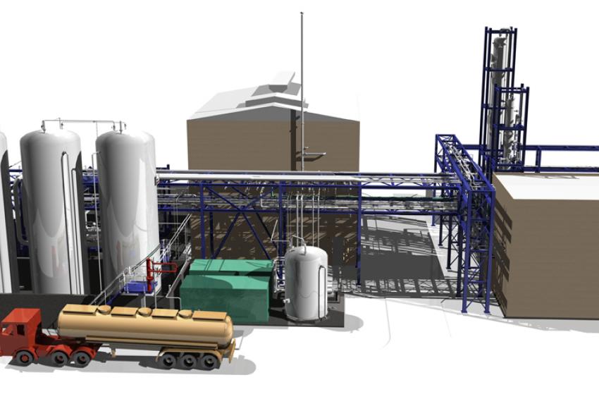 Massive chlorine plant that utilizes chlorine cylinders and valves
